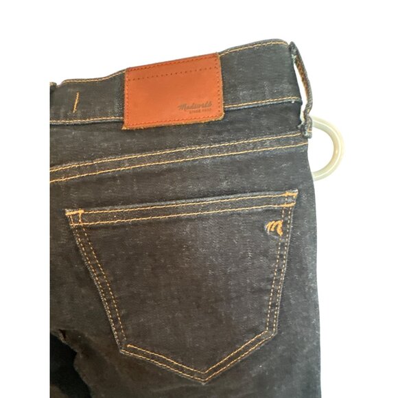 Madewell Alley Straight Dark Stretch Denim Jeans 25 Womens Slimming Pants - Picture 4 of 9
